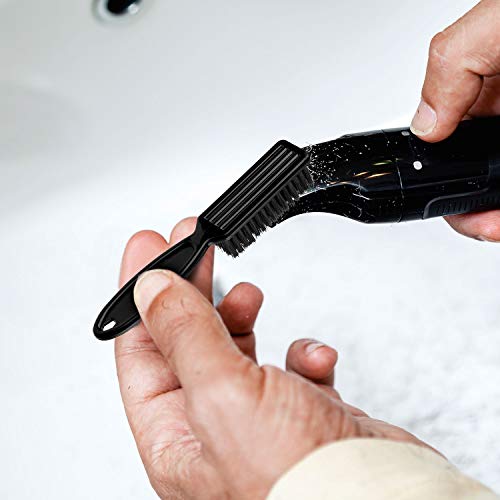 12 Pieces Blade Clipper Cleaning Brush Scrub Brush Barber Blade Cleaning Clipper Nylon Brush Tool (Black)