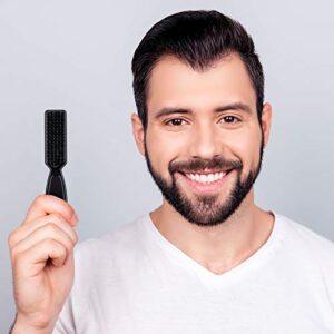 12 Pieces Blade Clipper Cleaning Brush Scrub Brush Barber Blade Cleaning Clipper Nylon Brush Tool (Black)