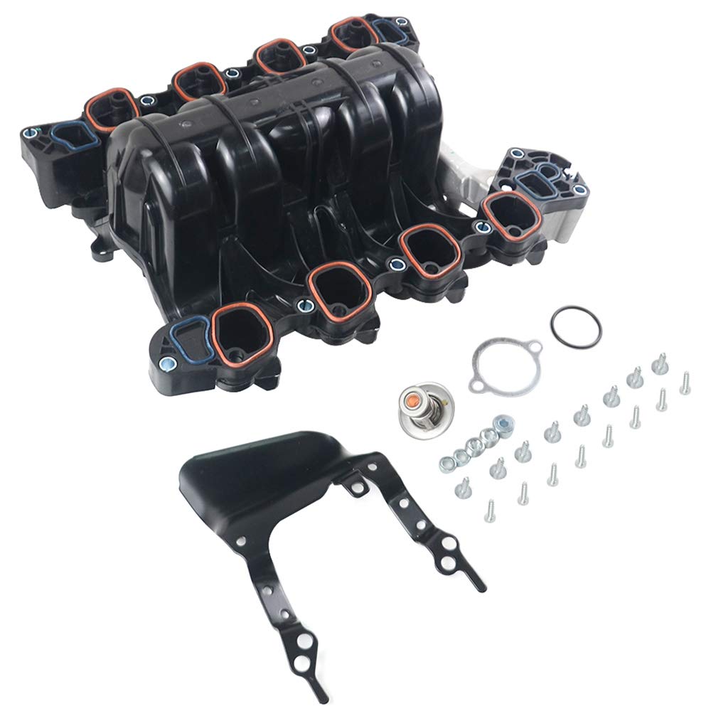 615-175 Upper Intake Manifold with Gaskets for 2001-2011 Fo-rd Crown Vict-oria Mus-Tang Expl-orer Lin-coln Town Car Mer-cury Grand Mar-quis Mount-aineer V8 4.6L 9W7Z9424A GELUOXI