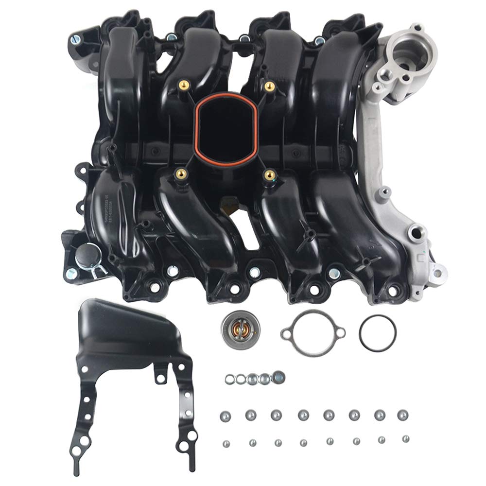 615-175 Upper Intake Manifold with Gaskets for 2001-2011 Fo-rd Crown Vict-oria Mus-Tang Expl-orer Lin-coln Town Car Mer-cury Grand Mar-quis Mount-aineer V8 4.6L 9W7Z9424A GELUOXI