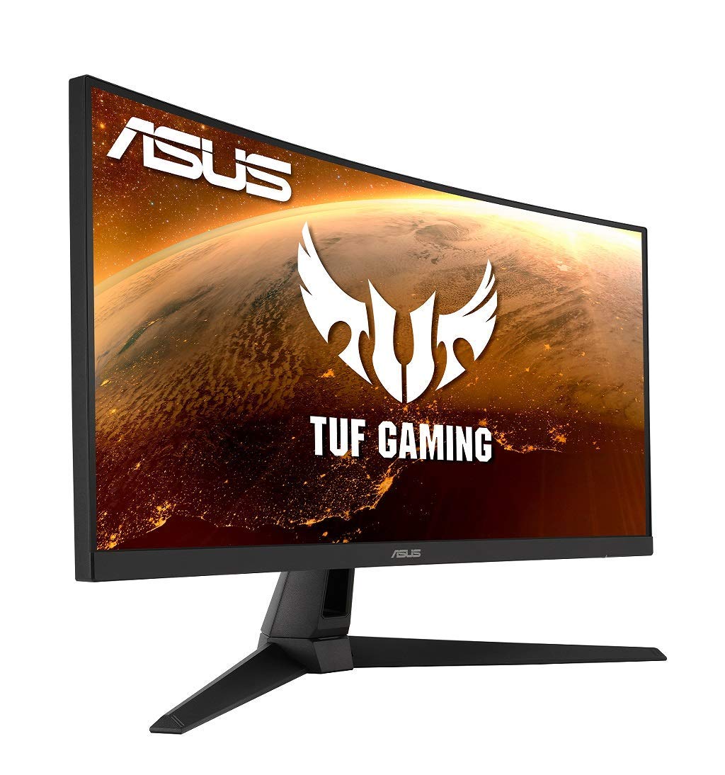 ASUS TUF Gaming VG27VH1BR 27” Curved Monitor, 1080P Full HD, 165Hz (Supports 144Hz), Extreme Low Motion Blur, Adaptive-sync, FreeSync Premium, 1ms, Eye Care, HDMI D-Sub