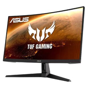 ASUS TUF Gaming VG27VH1BR 27” Curved Monitor, 1080P Full HD, 165Hz (Supports 144Hz), Extreme Low Motion Blur, Adaptive-sync, FreeSync Premium, 1ms, Eye Care, HDMI D-Sub