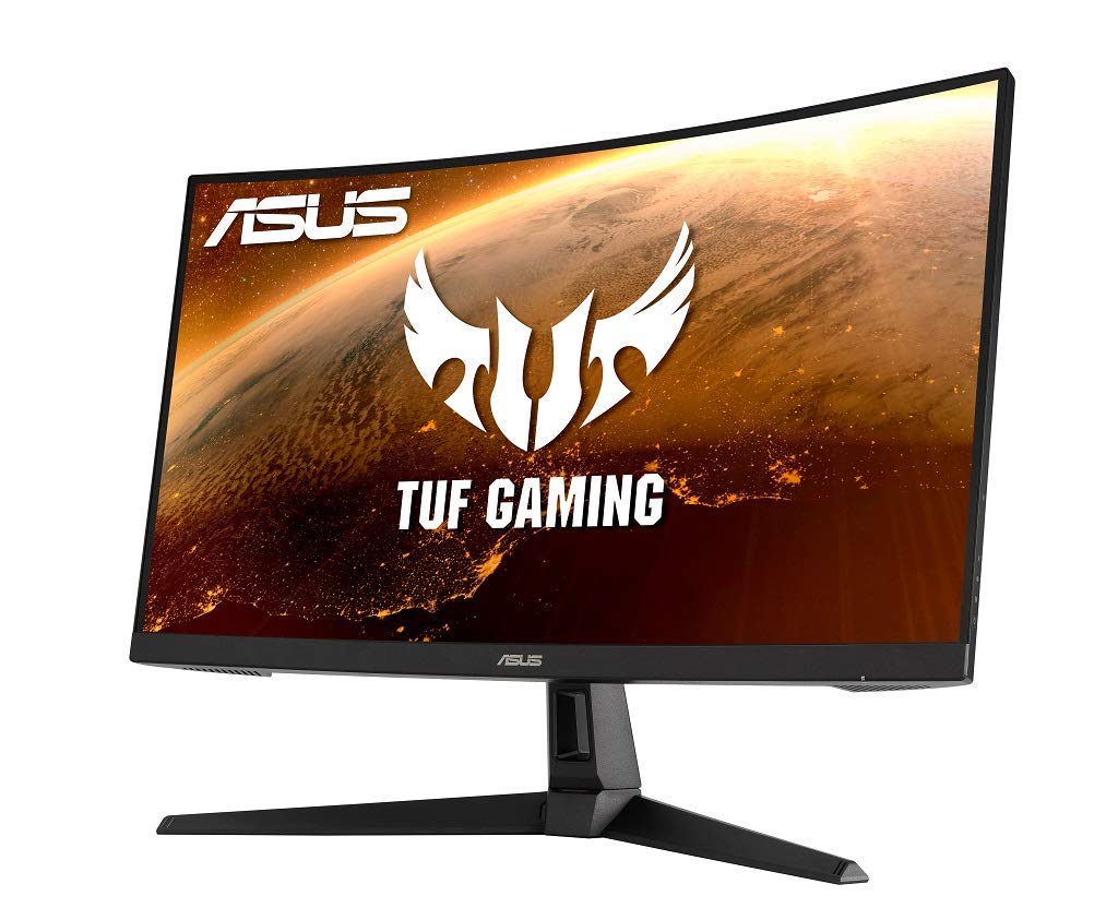 ASUS TUF Gaming VG27VH1BR 27” Curved Monitor, 1080P Full HD, 165Hz (Supports 144Hz), Extreme Low Motion Blur, Adaptive-sync, FreeSync Premium, 1ms, Eye Care, HDMI D-Sub