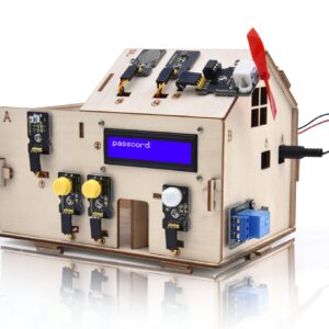 KEYESTUDIO Smart Home Starter Kit for Arduino for Uno R3, Electronics Home Automation Coding Kit, Wooden House DIY Sensor Kit STEM Set for Adults Teens 15+