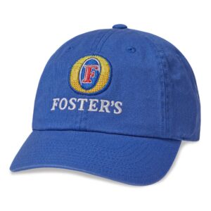 american needle foster's beer baseball dad hat, ballpark (miller-1902e-roy)