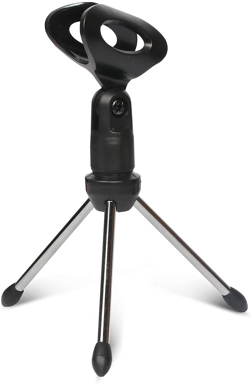 5 Core Desk Mic Stand • Angle Adjustable Table Tripod • Portable Desktop Microphone Stand • Includes Universal Mic Holder • Compatible w Dynamic Handheld Microphones MINI TRIPOD MIC STAND