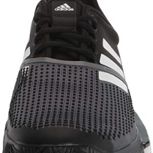 adidas mens Solecourt Clay Primeblue Tennis Shoe, Black/White/Grey, 7.5 US