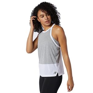 New Balance womens Impact Run Hybrid Tank Top, Athletic Grey, Small US