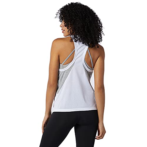 New Balance womens Impact Run Hybrid Tank Top, Athletic Grey, Small US