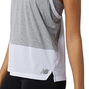 New Balance womens Impact Run Hybrid Tank Top, Athletic Grey, Small US