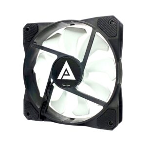 Apevia 1012S-WB 120mm 4pin Molex & 3pin Motherboard Black/White Silent Case Fan (10-pk)