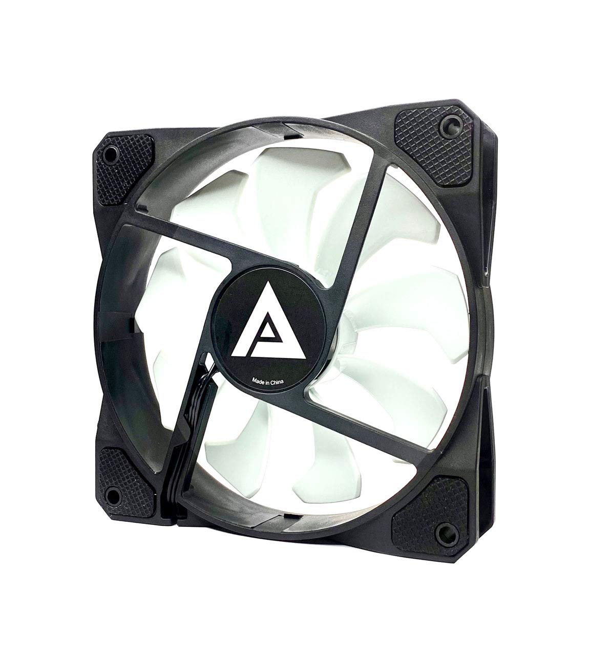 Apevia 1012S-WB 120mm 4pin Molex & 3pin Motherboard Black/White Silent Case Fan (10-pk)
