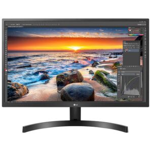 LG 27UK500-B 27 inch UHD 3840x2160 IPS HDR10 Monitor with FreeSync Bundle with 1 YR CPS Enhanced Protection Pack and Elite Suite 18 Standard Editing Software Bundle