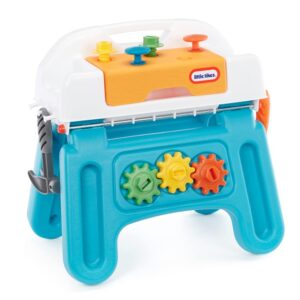 little tikes play@home first tool bench pretend workbench for kids, white