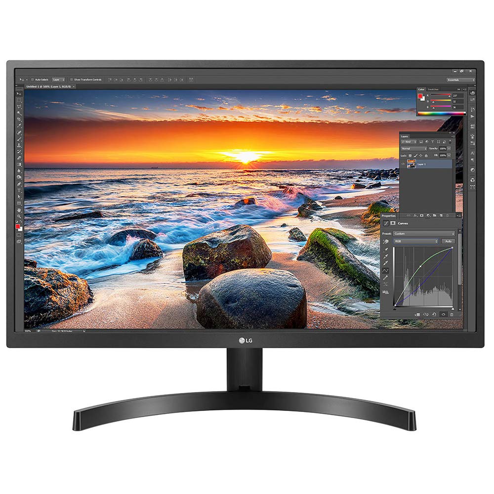 LG 27UK500-B 27 inch UHD 3840x2160 IPS HDR10 Monitor with FreeSync 2 Pack