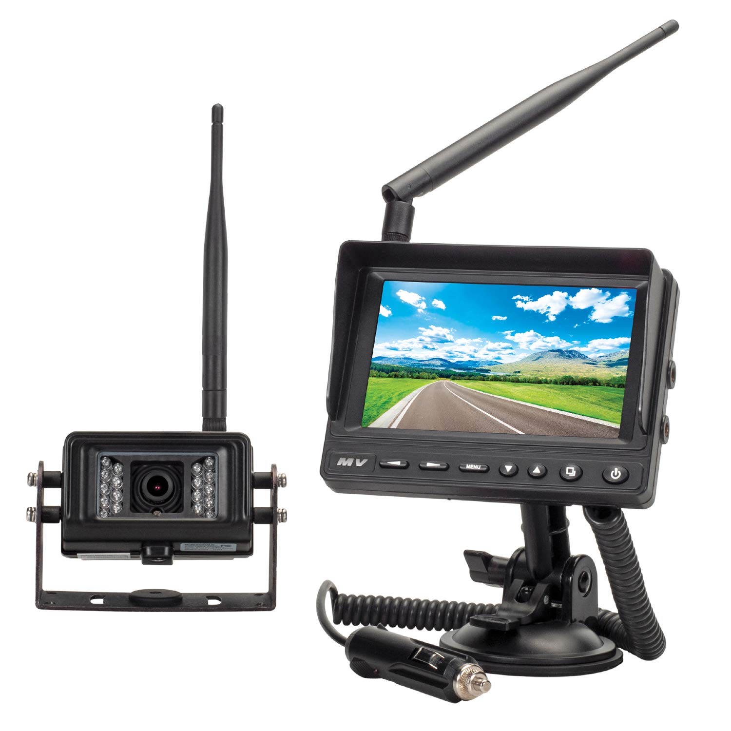 MAGNADYNE MV-BC1 | 2.4G Wireless Water-Resistant Camera and 5" Portable Monitor for RVs