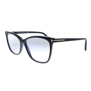 tom ford magnetic clip-on eyeglasses tf5690b 001 black/gold 55mm ft5690