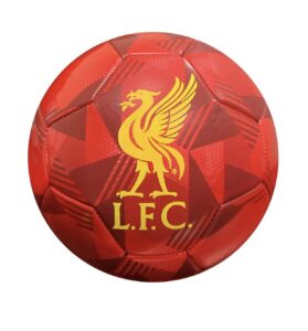 liverpool fc soccer ball size 5 futbol official licensed red and gold 2020 great for kids, players, trainers, coaches gift