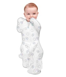 love to dream swaddle up, baby sleep sack, self-soothing swaddles for newborns, get longer sleep, snug fit helps calm startle reflex, new born essentials for baby, 8-13lb, rainbow
