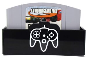 skywin n64 game storage - n64 game holder fits and organizes n64 cartridges - simple and stylish design to show off your game collection