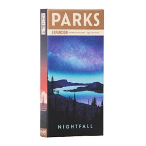 parks: nightfall expansion - add camping and night themed parks to the parks board game