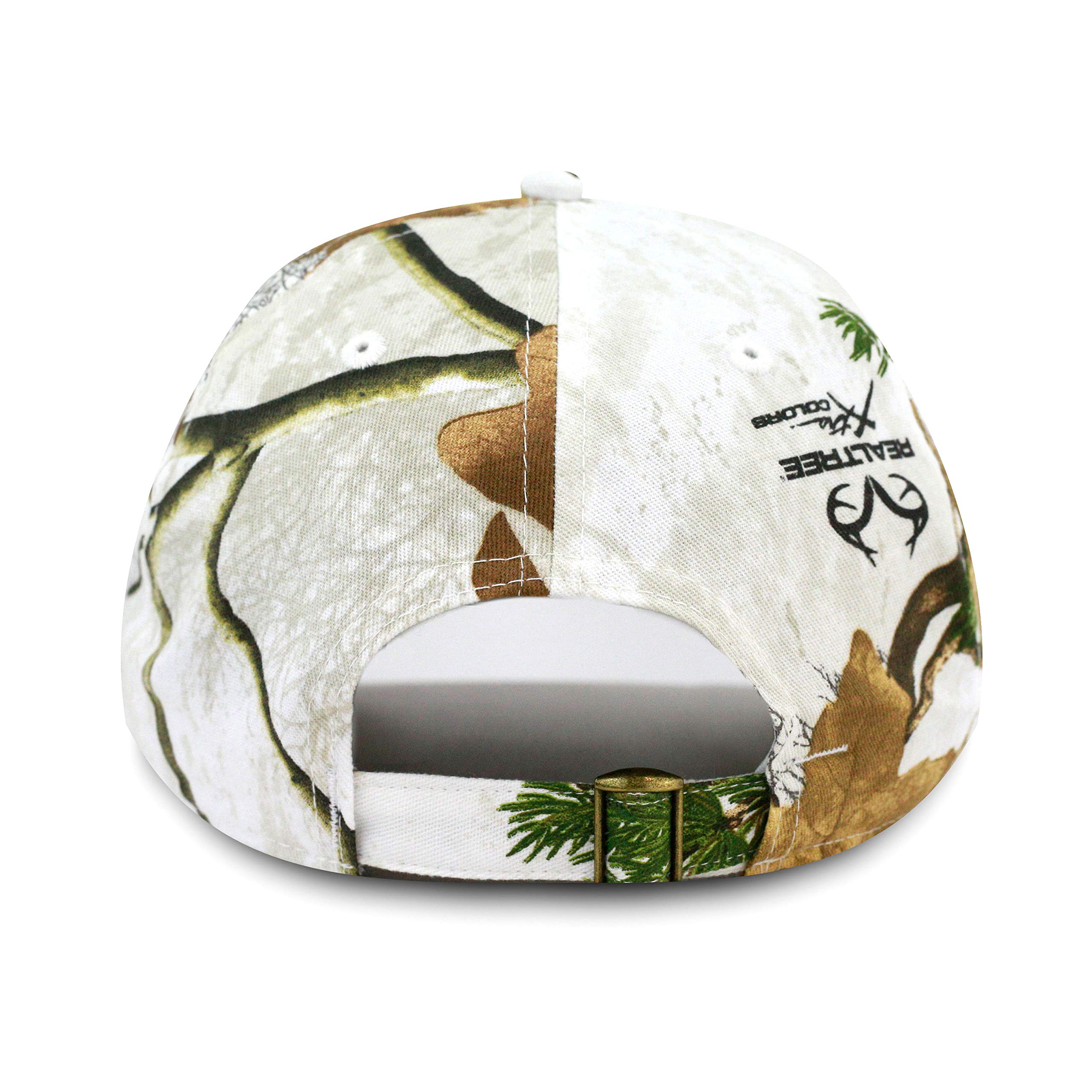 Hunting Baseball Hat - Official Licensed Realtree Camouflage Outdoor Sun Cap (4. Snow - Unstructured Cap, One)