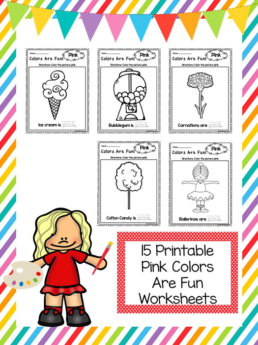 15 Printable Pink Colors Are Fun Worksheets