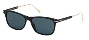 tom ford caleb ft 0813 black/grey blue 55/15/145 men sunglasses