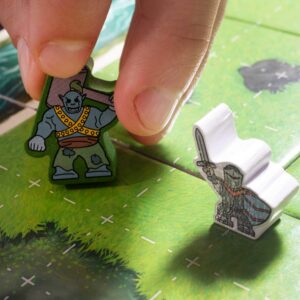 Stratagem Meeples of Might & Menace | 60 Pack of 16mm Minis Wooden Fantasy Meeple Miniatures Tabletop Role Playing RPG | Complete Set