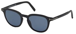 tom ford pax ft 0816 matte black/blue 51/21/145 men sunglasses