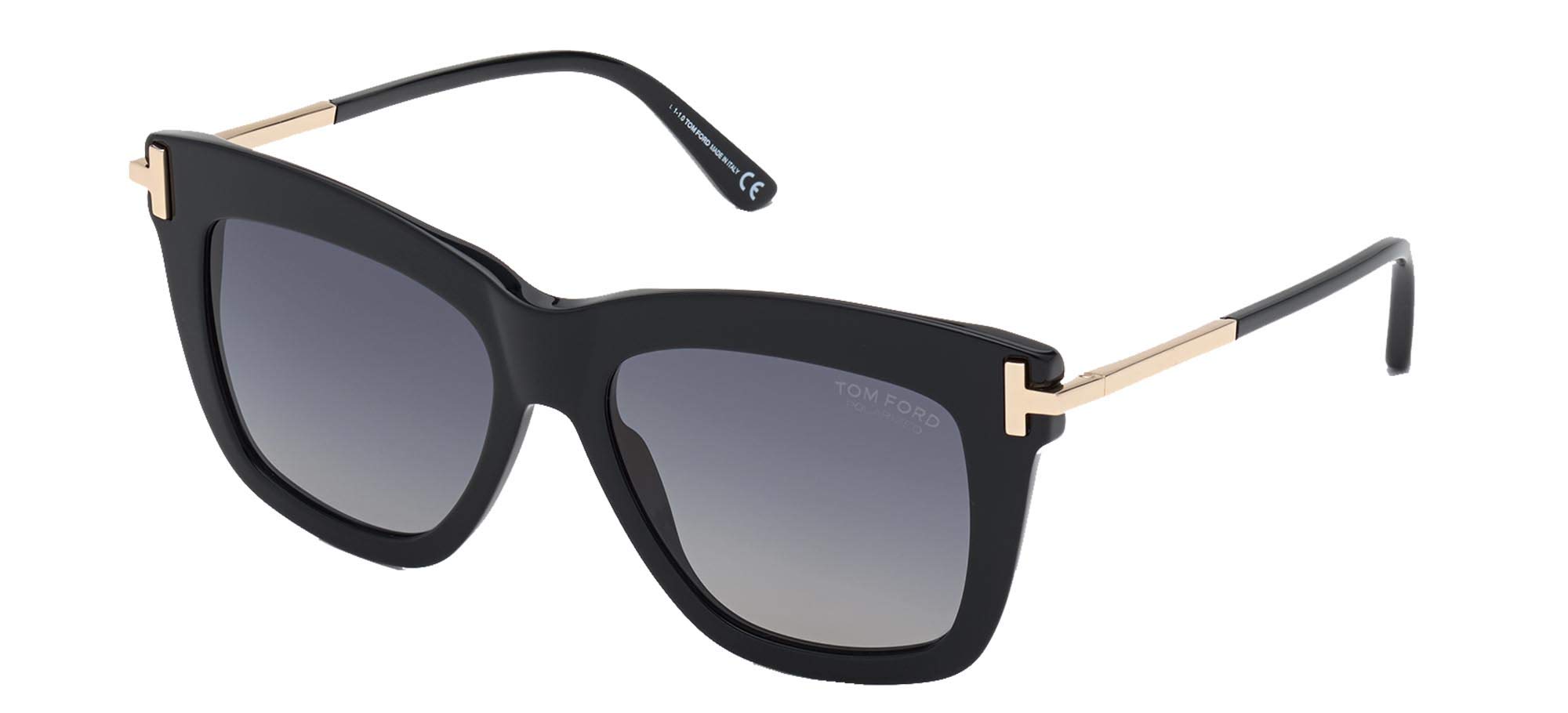 Tom Ford DASHA FT 0822 Shiny Black/Grey 52/16/140 women Sunglasses