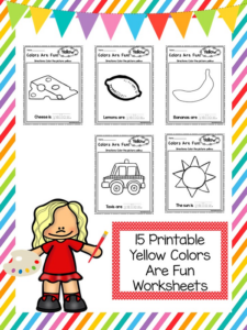 15 printable yellow colors are fun worksheets