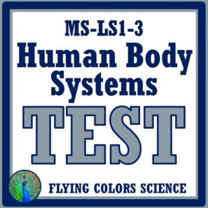 human body systems test assessment (middle school) ngss ms-ls1-3 ms-ls1-8