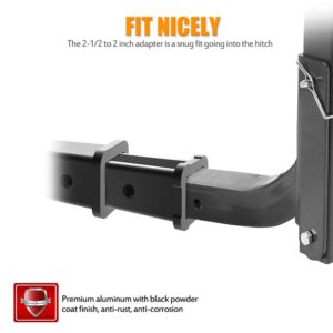 SnowyFox 2 Inches Class III/IV to 1-1/4 Inches Class I/II Trailer Hitch Receiver Adapter Reducer 2 Inches to 1.25 Inches Insert Sleeve Mount Receiver Converter