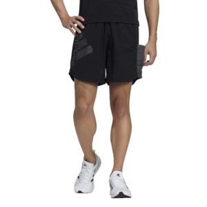 adidas men's badge of sport mesh short, black, large