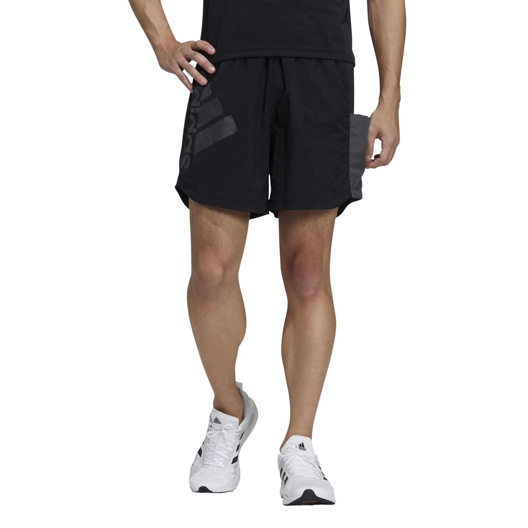 adidas Men's Badge of Sport Mesh Short, Black, Large