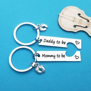 Pregnancy Announcement Gifts New Parents to Be Gifts Mommy and Daddy to Be Gifts First Time Mom Dad Gifts Baby Announcement Gifts New Mom New Dad to Be Gifts with Baby Footprint Charm