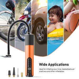 AirXwills Electric Bike Pump - 150 Psi Tire Inflator Portable Air Compressor Inflater, Air Pump with Digital Pressure Gauge 2000mAh Battery LED Light, for Car Bicycle Tires.