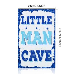 Little Man Cave Wood Sign Children Cave Sign Door Elegant Wood Sign Bedroom Sign Hanging Toddler Boys Room Decor Wall Art Decorative Wood Sign for Kids Children Bedroom