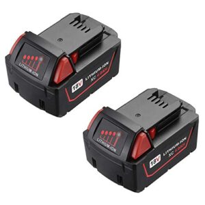 babaka 2 packs 4.0 ah m-18 battery compatible with milwaukee 18v battery for 48-11-1820 48-11-185048-11-1828 48-11-10 m18 cordless power tools