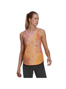 adidas womens summer pack tank hazy orange/clear lilac large