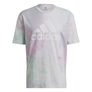 adidas mens essentials t-shirt clear mint/clear lilac large