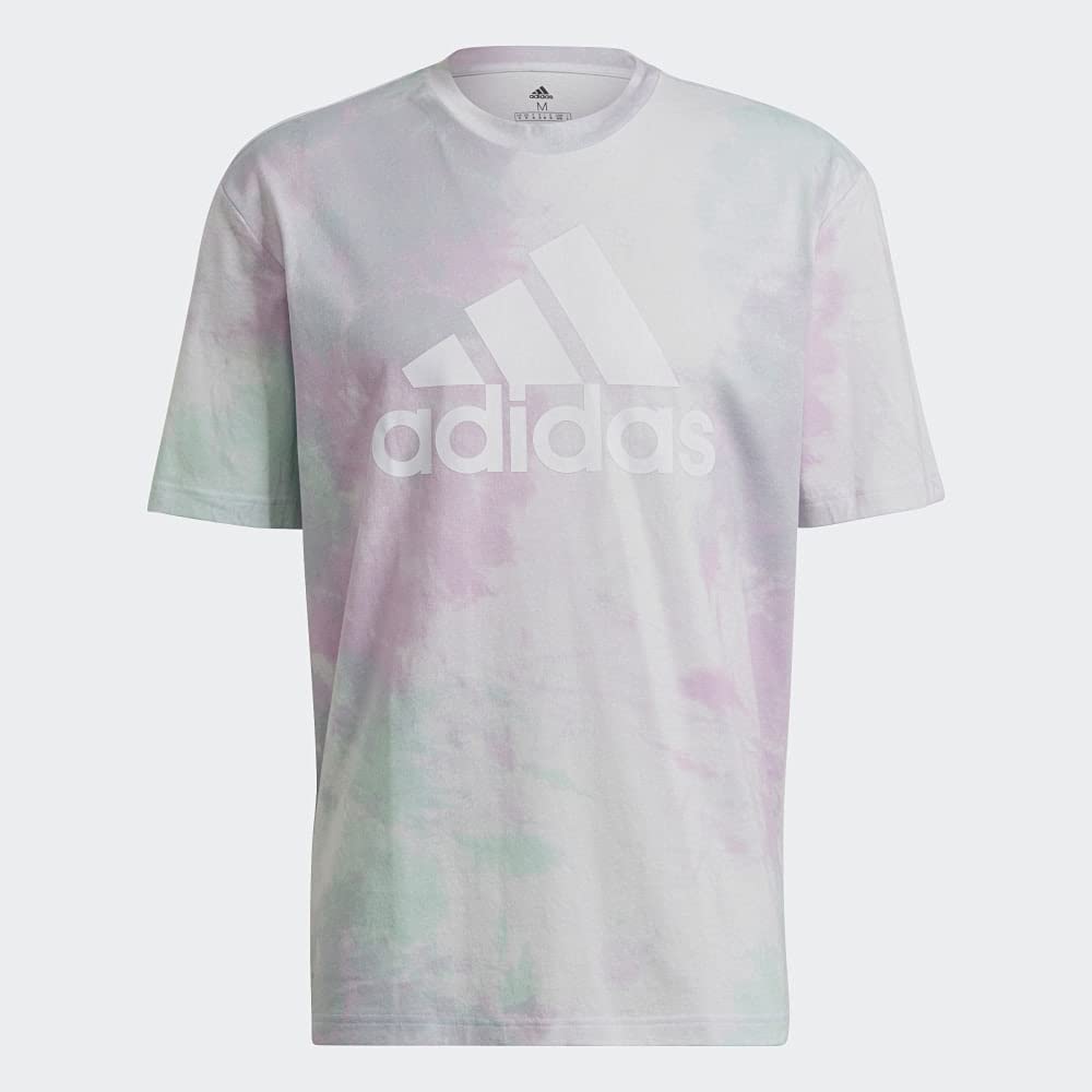 adidas Mens Essentials T-Shirt Clear Mint/Clear Lilac Large