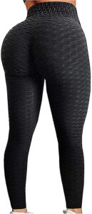 aeezo booty leggings for women textured scrunch butt lift yoga pants slimming workout high waisted anti cellulite tights