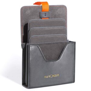 k&f concept lens filter case, leather carrying filters bag pouch for square nd cpl etc filters up to 100x100mm, designed nano-x series square bracket