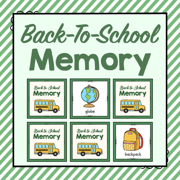 Back To School Memory Game