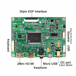 12.6 inch 1920x515 eDP IPS LCD Screen NV126B5M-N41 and 2Mini HDMI Micro USB LCD Controller Board,for DIY CPU GPU PC Computer Monitor Case