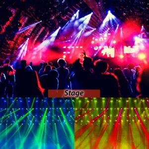 36 LED Stage Lights, AOELLIT RGB DJ Lights Sound Activated Compatible with DMX-512 & Remote Uplights for Wedding Events Party - 4 Pack