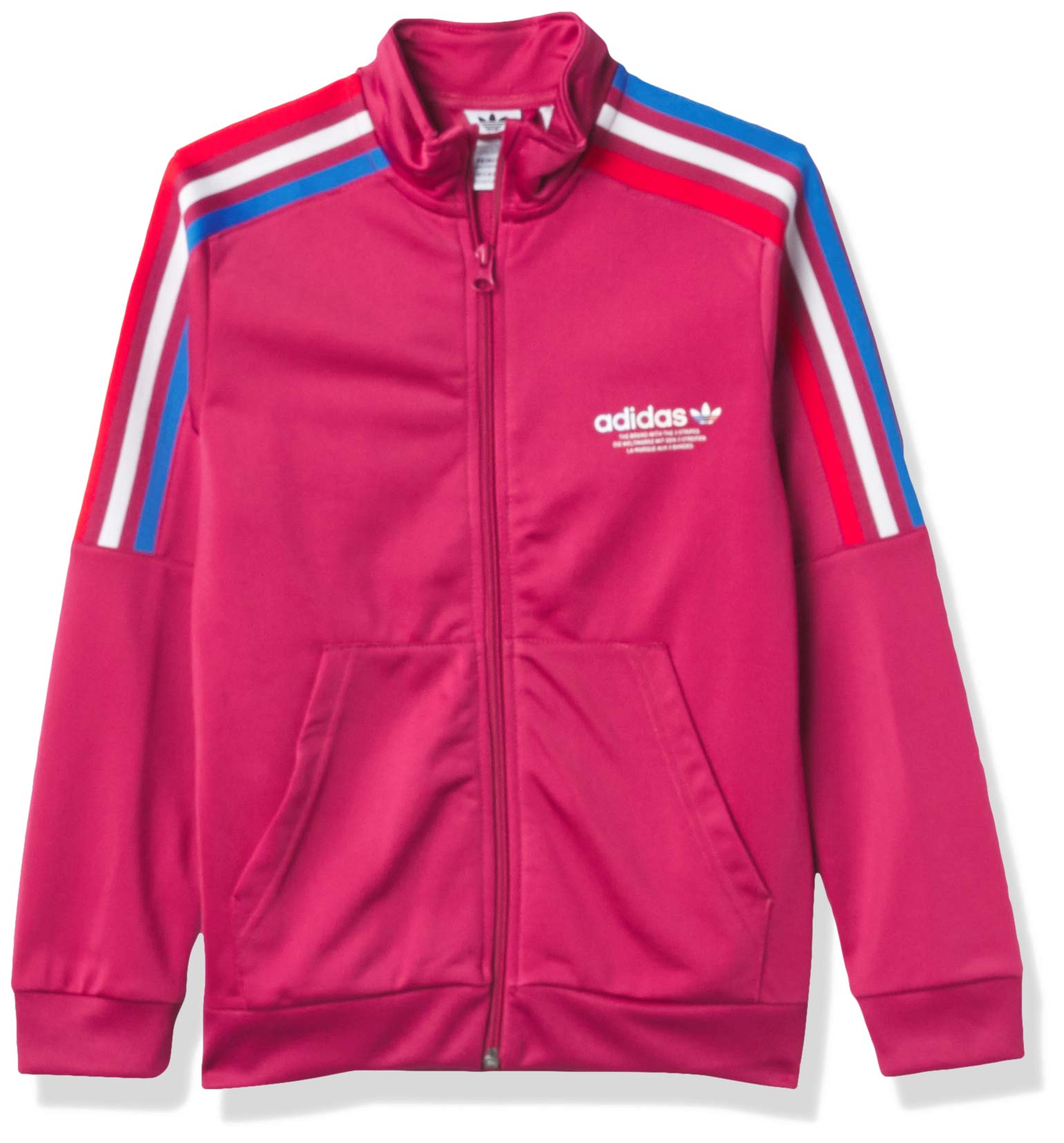 adidas Originals Kids' Adicolor Tracktop, Wild Pink, Medium