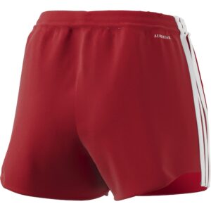 adidas Womens Woven 3-Stripes Sport Shorts Scarlet/White X-Small